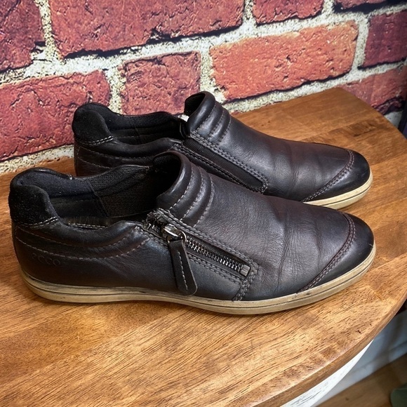 Ecco Alona slip on leather faded aged sneaker size EU 37 - Picture 3 of 13